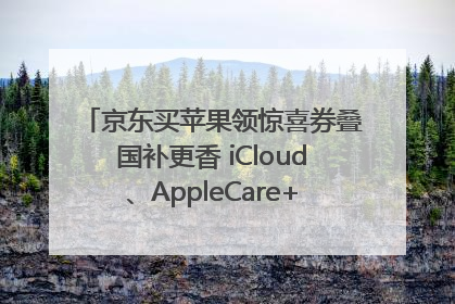京东买苹果领惊喜券叠国补更香 iCloud、AppleCare+服务限时低至85折