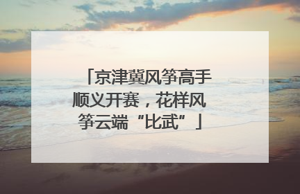 京津冀风筝高手顺义开赛，花样风筝云端“比武”