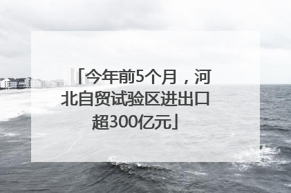 今年前5个月，河北自贸试验区进出口超300亿元