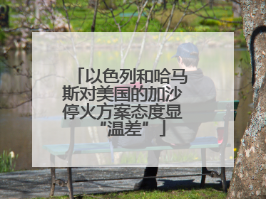 以色列和哈马斯对美国的加沙停火方案态度显“温差”