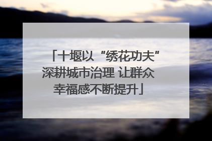 十堰以“绣花功夫”深耕城市治理 让群众幸福感不断提升