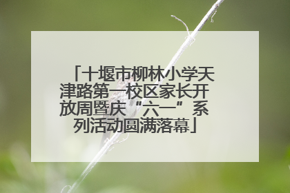 十堰市柳林小学天津路第一校区家长开放周暨庆“六一”系列活动圆满落幕