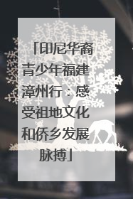 印尼华裔青少年福建漳州行：感受祖地文化和侨乡发展脉搏