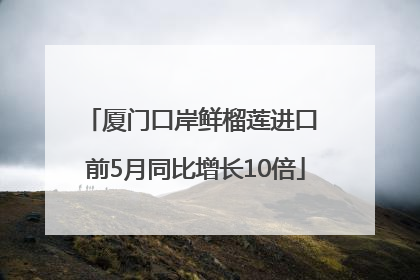 厦门口岸鲜榴莲进口 前5月同比增长10倍