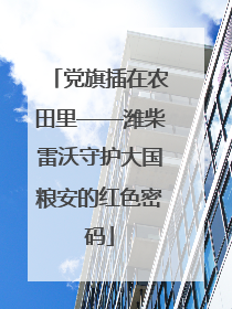 党旗插在农田里——潍柴雷沃守护大国粮安的红色密码