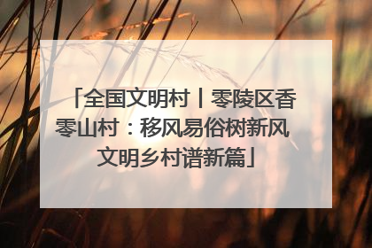 全国文明村丨零陵区香零山村：移风易俗树新风 文明乡村谱新篇