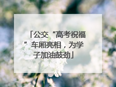 公交“高考祝福”车厢亮相，为学子加油鼓劲