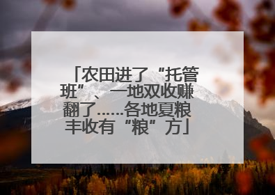 农田进了“托管班”、一地双收赚翻了……各地夏粮丰收有“粮”方
