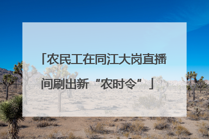 农民工在同江大岗直播间刷出新“农时令”