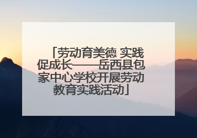 劳动育美德 实践促成长——岳西县包家中心学校开展劳动教育实践活动