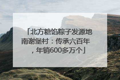 北方糖馅粽子发源地南谢堡村：传承六百年，年销600多万个