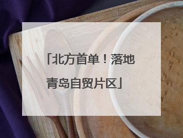 北方首单！落地青岛自贸片区