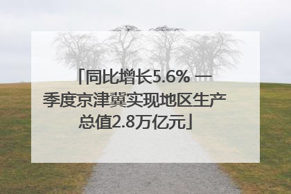 同比增长5.6% 一季度京津冀实现地区生产总值2.8万亿元