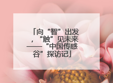 向“智”出发，“触”见未来——“中国传感谷”探访记