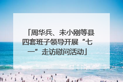 周华兵、未小刚等县四套班子领导开展“七一”走访慰问活动