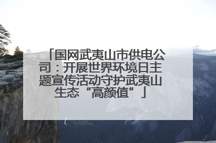 国网武夷山市供电公司：开展世界环境日主题宣传活动守护武夷山生态“高颜值”