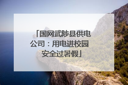 国网武陟县供电公司：用电进校园  安全过暑假