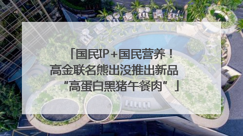 国民IP+国民营养！高金联名熊出没推出新品“高蛋白黑猪午餐肉”