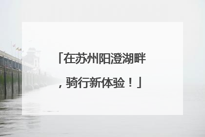 在苏州阳澄湖畔，骑行新体验！