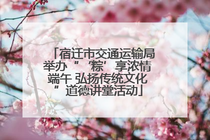 宿迁市交通运输局举办“‘粽’享浓情端午 弘扬传统文化”道德讲堂活动