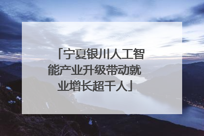 宁夏银川人工智能产业升级带动就业增长超千人
