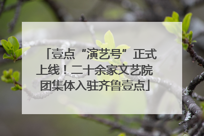 壹点“演艺号”正式上线！二十余家文艺院团集体入驻齐鲁壹点
