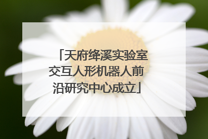 天府绛溪实验室交互人形机器人前沿研究中心成立