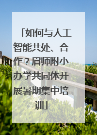 如何与人工智能共处、合作？眉师附小办学共同体开展暑期集中培训