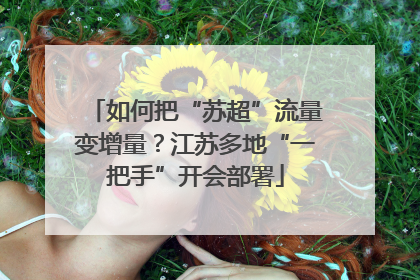 如何把“苏超”流量变增量？江苏多地“一把手”开会部署