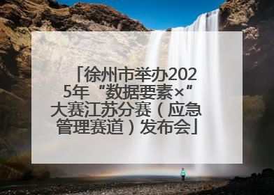 徐州市举办2025年“数据要素×”大赛江苏分赛（应急管理赛道）发布会
