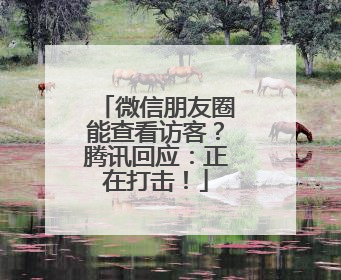微信朋友圈能查看访客？腾讯回应：正在打击！