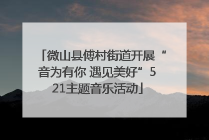 微山县傅村街道开展“音为有你 遇见美好”521主题音乐活动