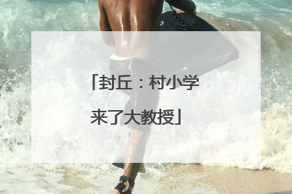 封丘：村小学来了大教授