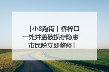 小8跑街｜桥梓口一处井盖破损存隐患 市民盼立即整修