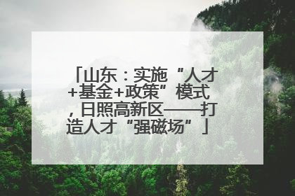 山东：实施“人才+基金+政策”模式，日照高新区——打造人才“强磁场”