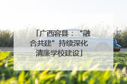 广西容县：“融合共建”持续深化清廉学校建设