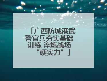 广西防城港武警官兵夯实基础训练 淬炼战场“硬实力”