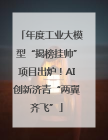 年度工业大模型“揭榜挂帅”项目出炉！AI创新济青“两翼齐飞”