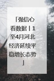 强信心 看数据丨1至4月河北经济延续平稳增长态势