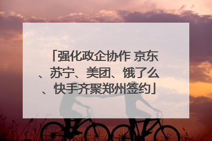 强化政企协作 京东、苏宁、美团、饿了么、快手齐聚郑州签约