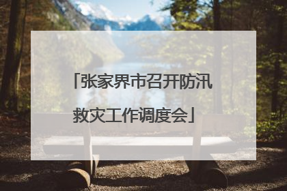 张家界市召开防汛救灾工作调度会