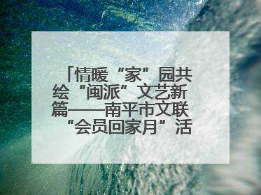 情暖“家”园共绘“闽派”文艺新篇——南平市文联“会员回家月”活动纪实