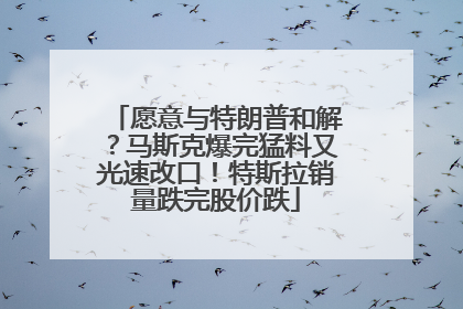 愿意与特朗普和解？马斯克爆完猛料又光速改口！特斯拉销量跌完股价跌