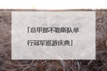 意甲那不勒斯队举行冠军巡游庆典