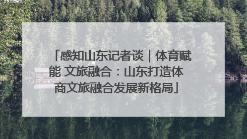 感知山东记者谈｜体育赋能 文旅融合：山东打造体商文旅融合发展新格局