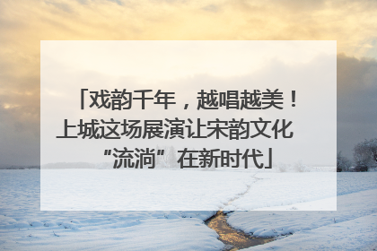 戏韵千年，越唱越美！上城这场展演让宋韵文化“流淌”在新时代