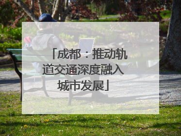 成都：推动轨道交通深度融入城市发展