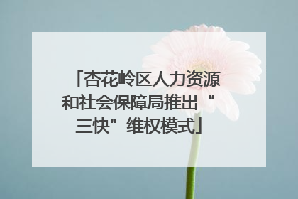 杏花岭区人力资源和社会保障局推出“三快”维权模式