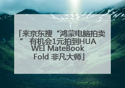 来京东搜“鸿蒙电脑拍卖” 有机会1元拍到HUAWEI MateBook Fold 非凡大师