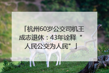 杭州60岁公交司机王成志退休：43年诠释“人民公交为人民”